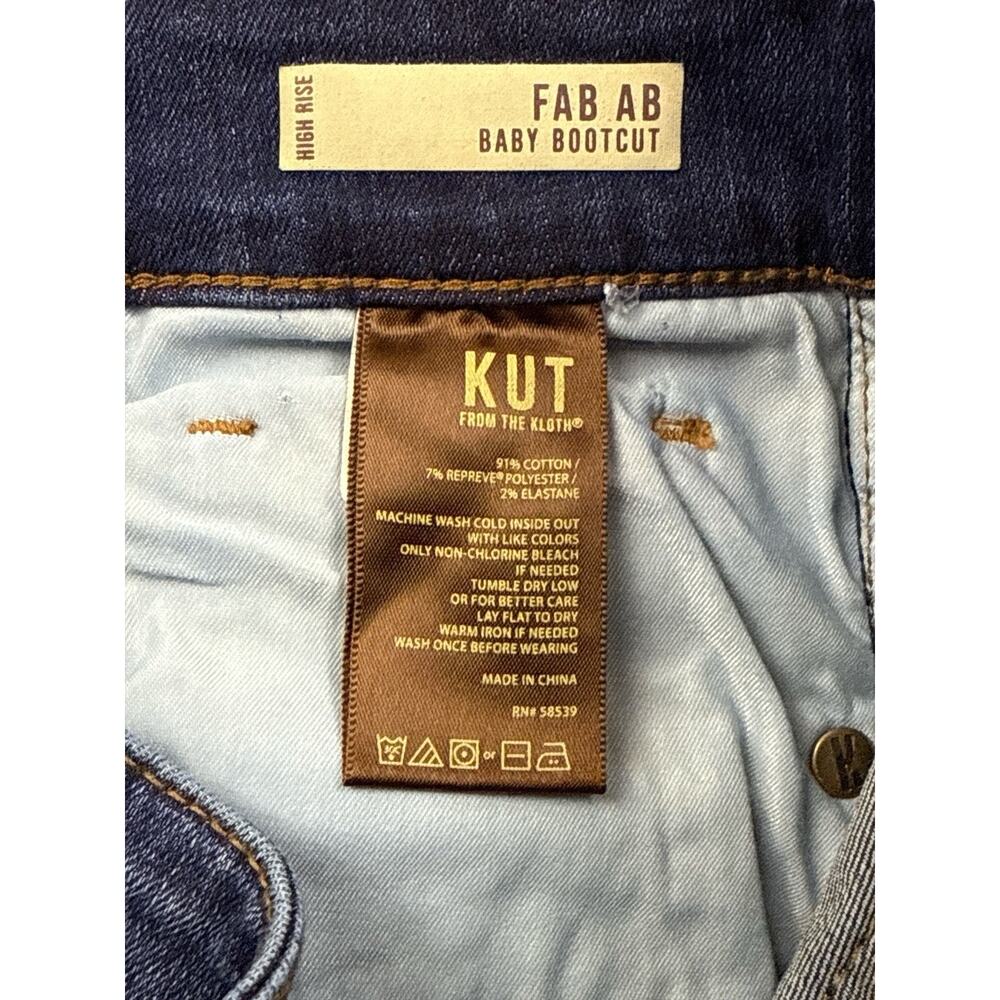Kut From The Kloth Fab Ab Baby Bootcut Jeans Dark Wash High Rise 30X32.5 - Picture 4 of 13